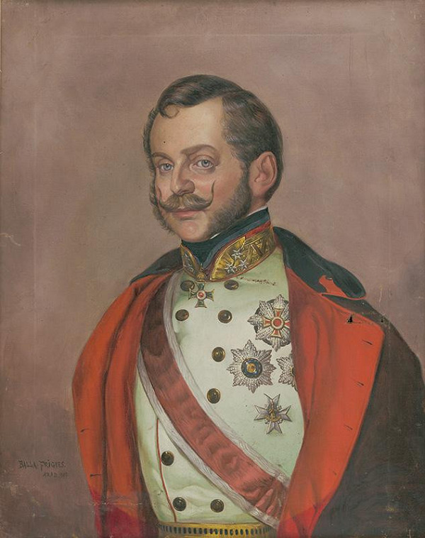 Frigyes Fülöp Balla – Portrét muža v uniforme