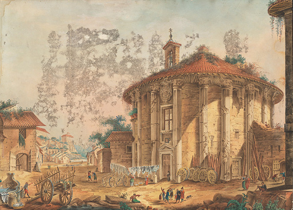 Stredoeurópsky maliar z konca 19. storočia, Giovanni Battista Piranesi – Sibylin chrám v Tivoli