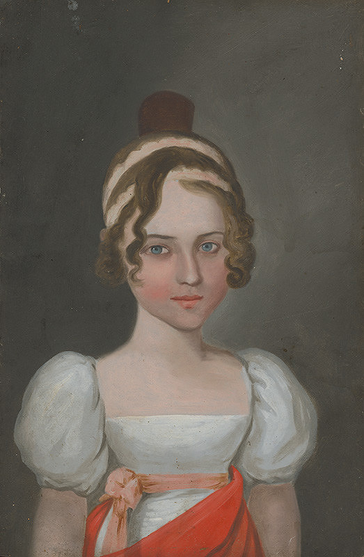 Stredoeurópsky maliar okolo 1. štvrtiny 19. storočia – Portrét devy s čelenkou