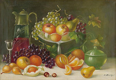 H. Mirská – Zátišie s ovocím 