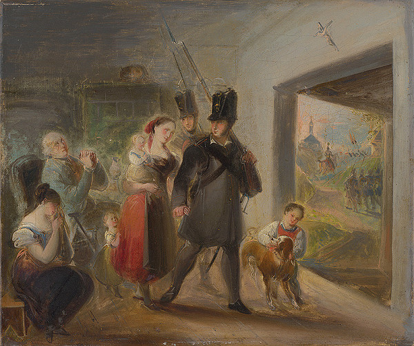 Rakúsky maliar ? okolo polovice 19. storočia, Johann Peter Krafft – Odchod na vojnu