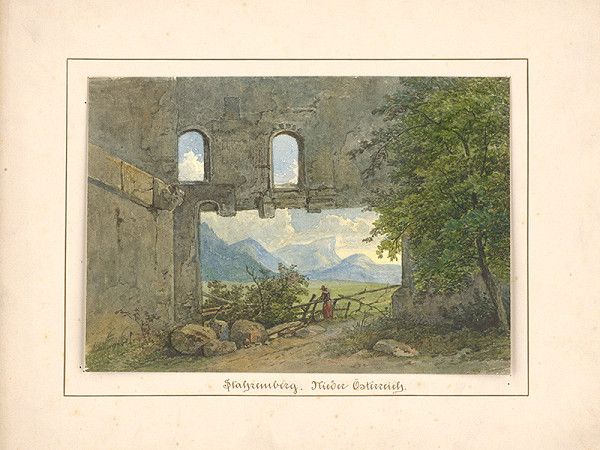 Moritz Johann Nepomuk Saint-Genois von Anneaucourt – Pohľad z hradu Starhemberg 