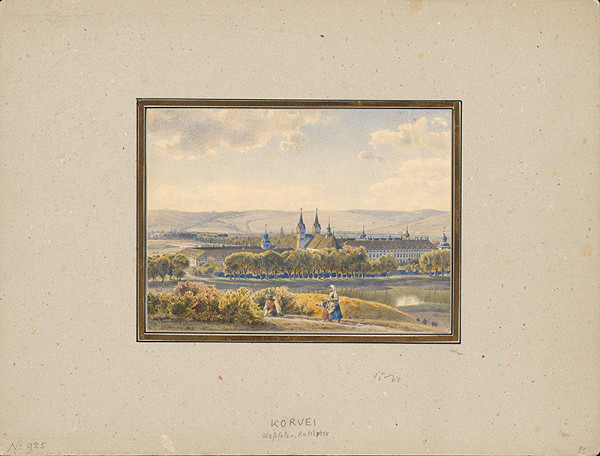 Stredoeurópsky maliar z 2. polovice 19. storočia – Pohľad na opátstvo Corvey