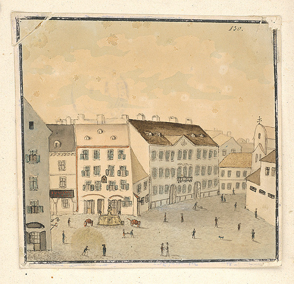 Slovenský maliar z konca 19. storočia – Františkánske námestie v Bratislave 