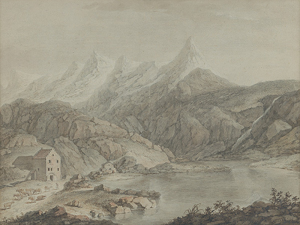 Johann Friedrich Ludwig Oeser, Franz Schüz – Alpská krajina - Hospic v Svätobernardskom priesmyku