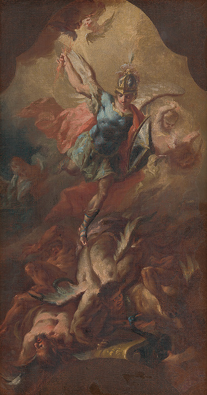 Stredoeurópsky maliar okolo polovice 18. storočia – Michal archanjel poráža Lucifera 