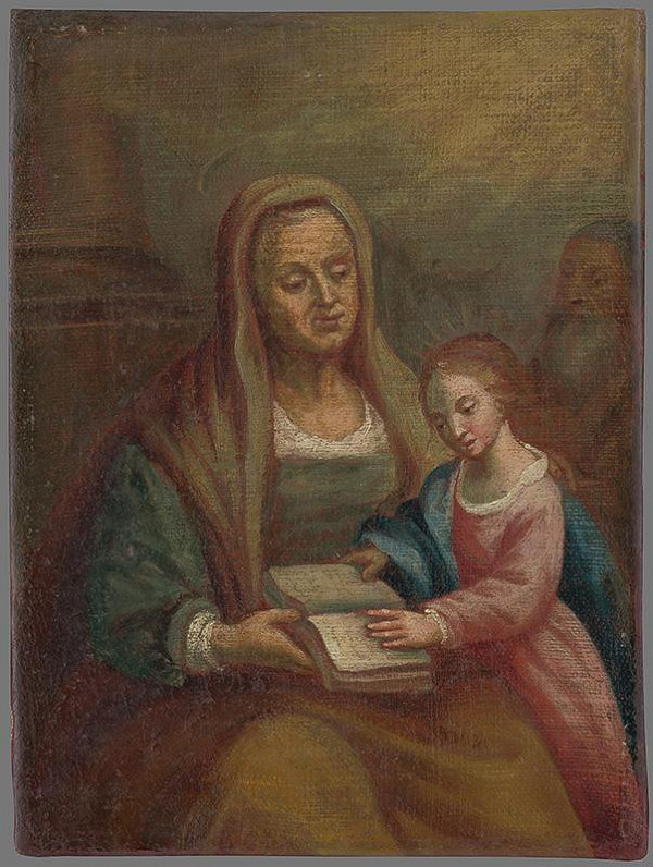 Stredoeurópsky maliar z konca 18. storočia – Svätá Anna vyučuje Pannu Máriu