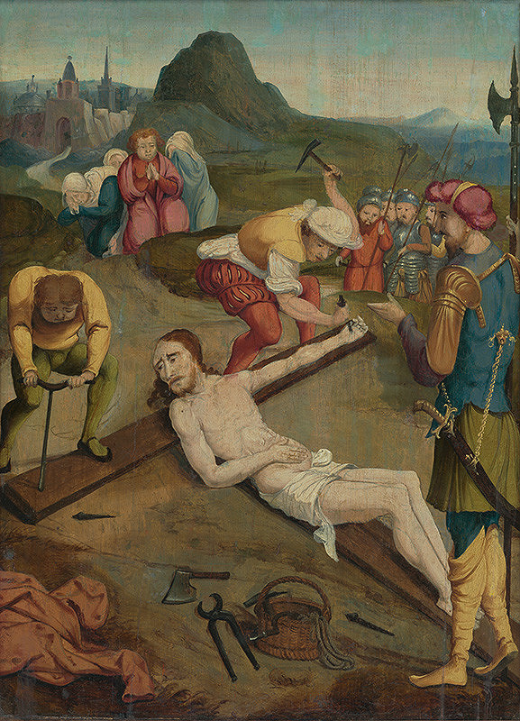 Nemecký autor zo 16. storočia – Pribíjanie Krista na kríž