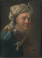 Martin de Meytens – Portrét Gustava Adolfa von Gotter v turbane 