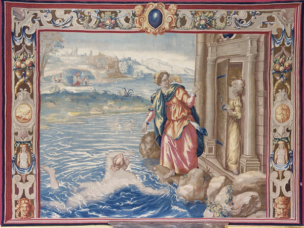 Francis Cleyn – Janthe oznamuje Leandrov príchod 