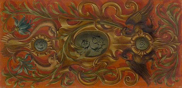 Gabriela Eleonora Jozefa Saint-Genois – Monogram G E s florálno-animálnym motívom 