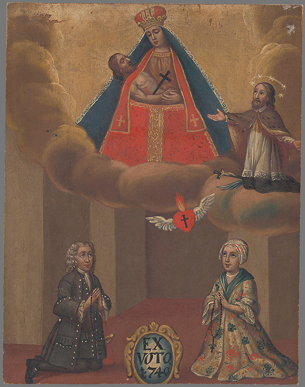Slovenský maliar z 1. polovice 18. storočia – Votívny obraz s bratislavskou "zázračnou" Pietou, donátormi a sv. Jánom Nepomuckým