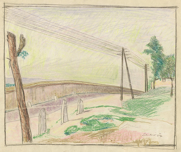 Július Schubert – Dunajské nábrežie smerom ku Karlovej Vsi 