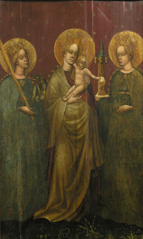 Viedenský majster – Panna Mária s dieťaťom so svätou Margarétou a svätou Barborou