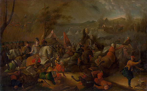 Stredoeurópsky maliar z 2. polovice 18. storočia – Výjav z tureckej vojny - Ján III.-Sobieski
