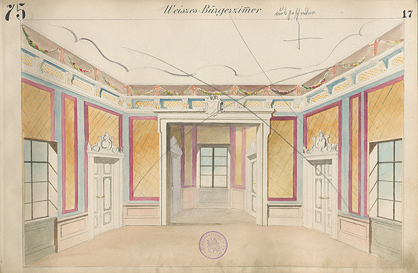 Gustáv Wintersteiner – Návrh na scénu Biela meštianska izba 