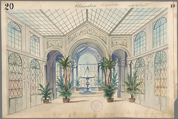 Gustáv Wintersteiner – Návrh na scénu Sklenený balkón