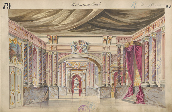 Gustáv Wintersteiner – Návrh na scénu Korunovačná sieň 