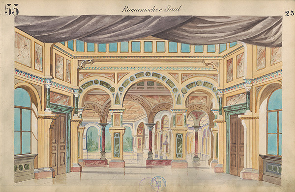 Gustáv Wintersteiner – Návrh na scénu Románska sieň 