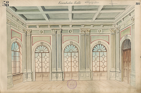 Gustáv Wintersteiner – Návrh na scénu Nádražná hala 