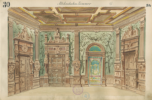 Gustáv Wintersteiner – Návrh na scénu Staronemecká izba 