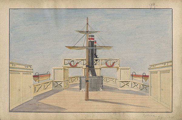 Gustáv Wintersteiner – Návrh na scénu 'Paluba lode' 