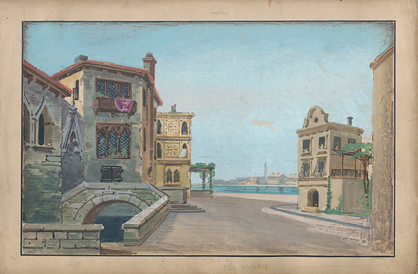 Gustáv Wintersteiner – Návrh na scénu 'Časť mesta' 