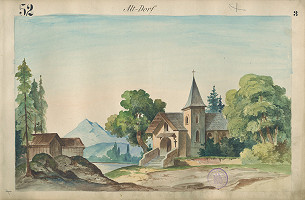 Gustáv Wintersteiner – Návrh na scénu 'Stará dedina' 