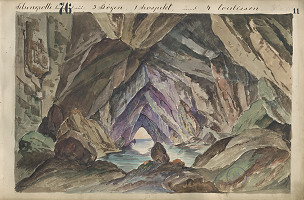 Gustáv Wintersteiner – Návrh na scénu - Jaskyňa 