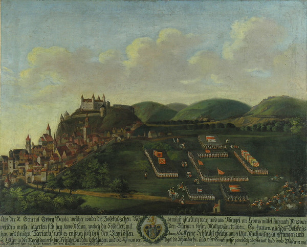Stredoeurópsky maliar z 1. polovice 18. storočia – Boj medzi stúpencami Bocskaya a cisárskym vojskom pri Bratislave v roku 1606