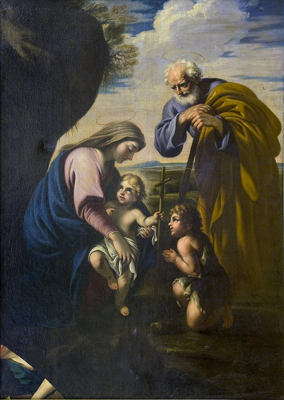Stredoeurópsky maliar z 18. storočia – Svätá rodina s Jánom Krstiteľom