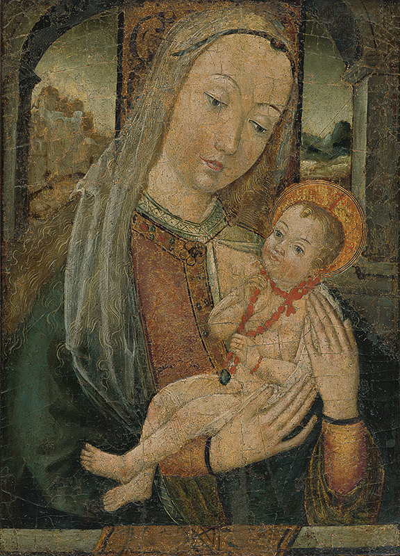 Nemecký autor zo 16. storočia, Taliansky autor zo začiatku 16. storočia – Madona s dieťaťom