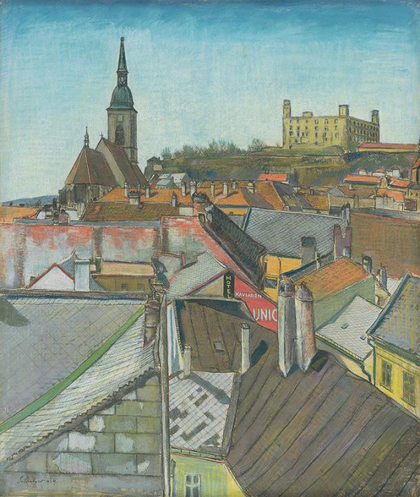 Július Schubert – Strechy starého mesta v Bratislave 