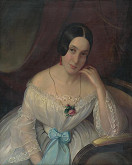 Constantin David Rosenthal – Portrét ženy s červenou náušnicou 