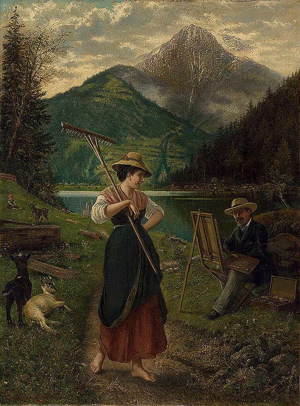 Eduard Majsch – Maliar a modelka - hrabačka sena 