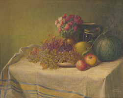 Gustav Schäffer – Zátišie s hroznom 