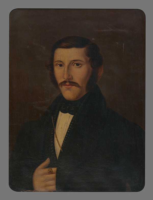 Stredoeurópsky maliar z polovice 19. storočia – Portrét muža v čiernom