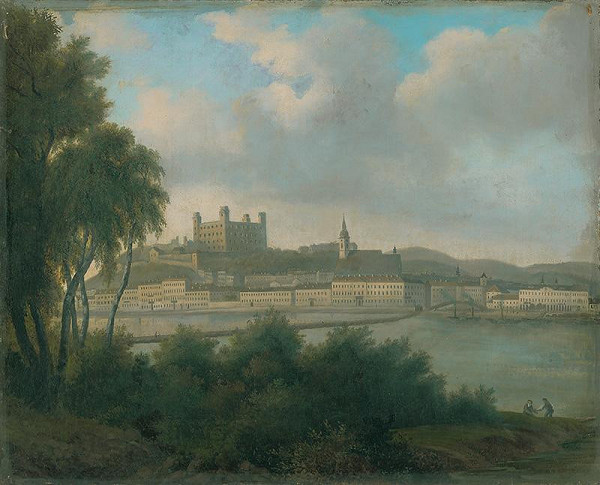 Stredoeurópsky maliar z 2. polovice 19. storočia – Pohľad na Bratislavu z Petržalky