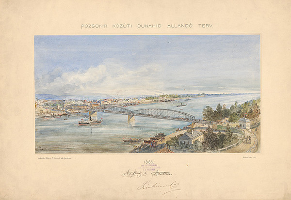 Slovenský autor z 2. polovice 19. storočia – Bratislavský most - nerealizovaný návrh