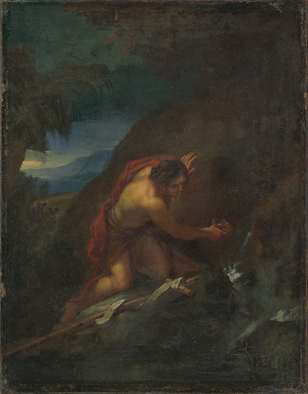 Rakúsky maliar po polovici 18. storočia – Svätý Ján Krstiteľ na púšti