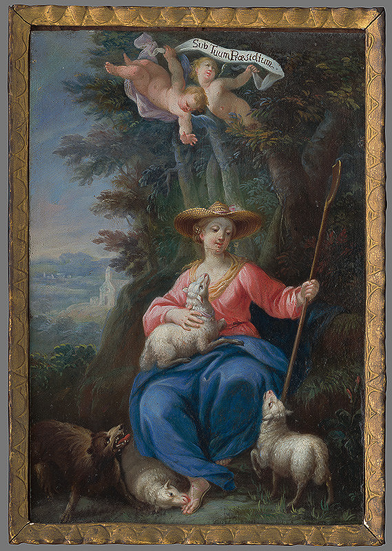 Stredoeurópsky maliar z 2. polovice 18. storočia – Panna Mária ako dobrá pastierka 