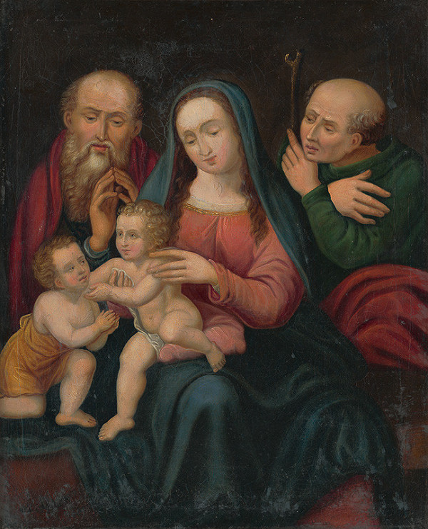Stredoeurópsky kopista z 19. storočia, Cesare da Sesto – Svätá rodina s Jánom a neznámym svätým