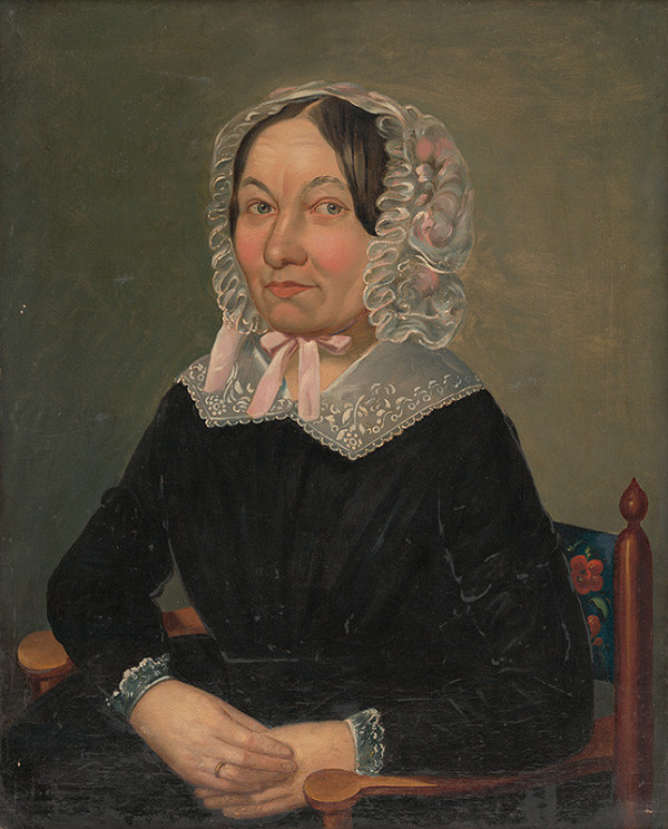 Slovenský maliar z 1. polovice 19. storočia – Portrét Jozefíny Butzovej