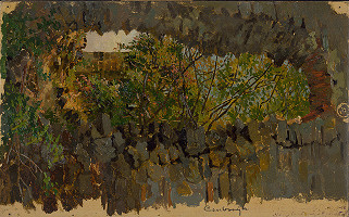 Gejza Bošácky – Štúdia krajiny - okolie hradu Čabraď 