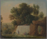 Friedrich Gauermann – Vodopád 