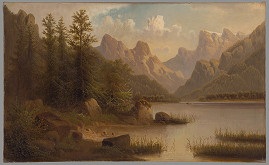 Franz Rotter – Pohľad na horské jazero Grünensee v Alpách 