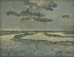 Károly Kotász – Východ slnka na Hortobágyi 