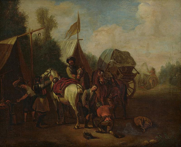 Nemecký autor zo začiatku 18. storočia – Podkúvanie koní