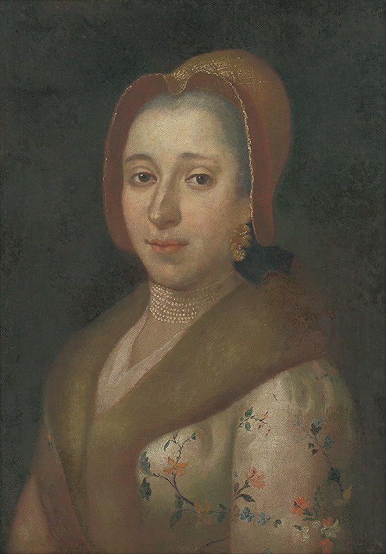 Stredoeurópsky maliar zo 4. štvrtiny 18. storočia – Portrét dámy v zlatom čepci 