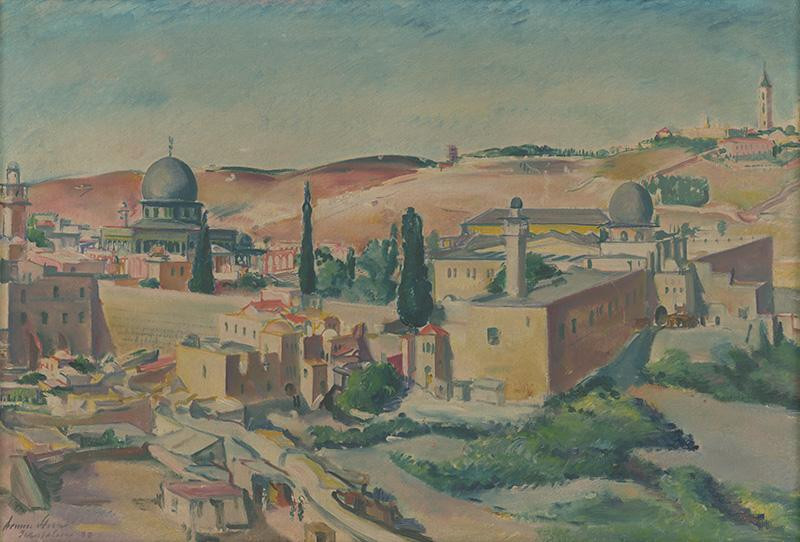 Armín Stern – Jeruzalem, chrámové námestie, 1913, Galéria mesta Bratislavy 
